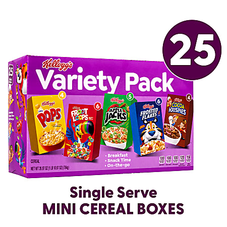 Kellogg’s USA Assorted Cereal Variety Pack (25CT)