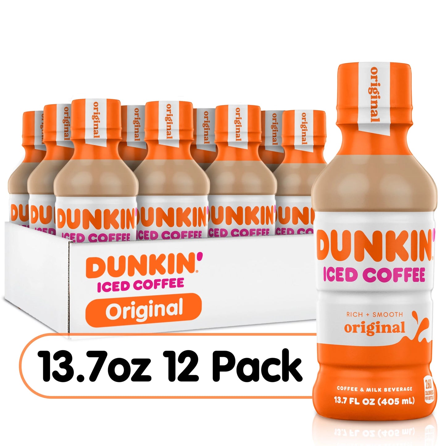 Dunkin’ Original Iced Coffee Bottle Drink (12 x 405ml)