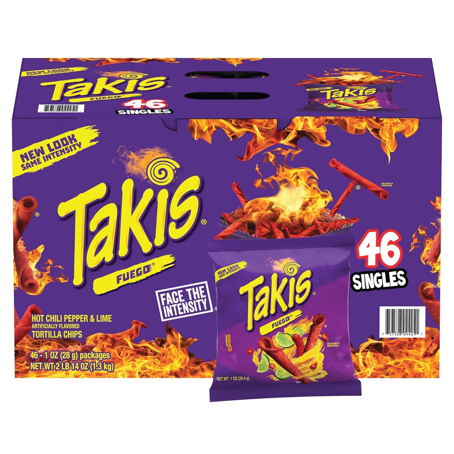 Takis Fuego Tortilla Chips 46 Singles (46 x 28g)